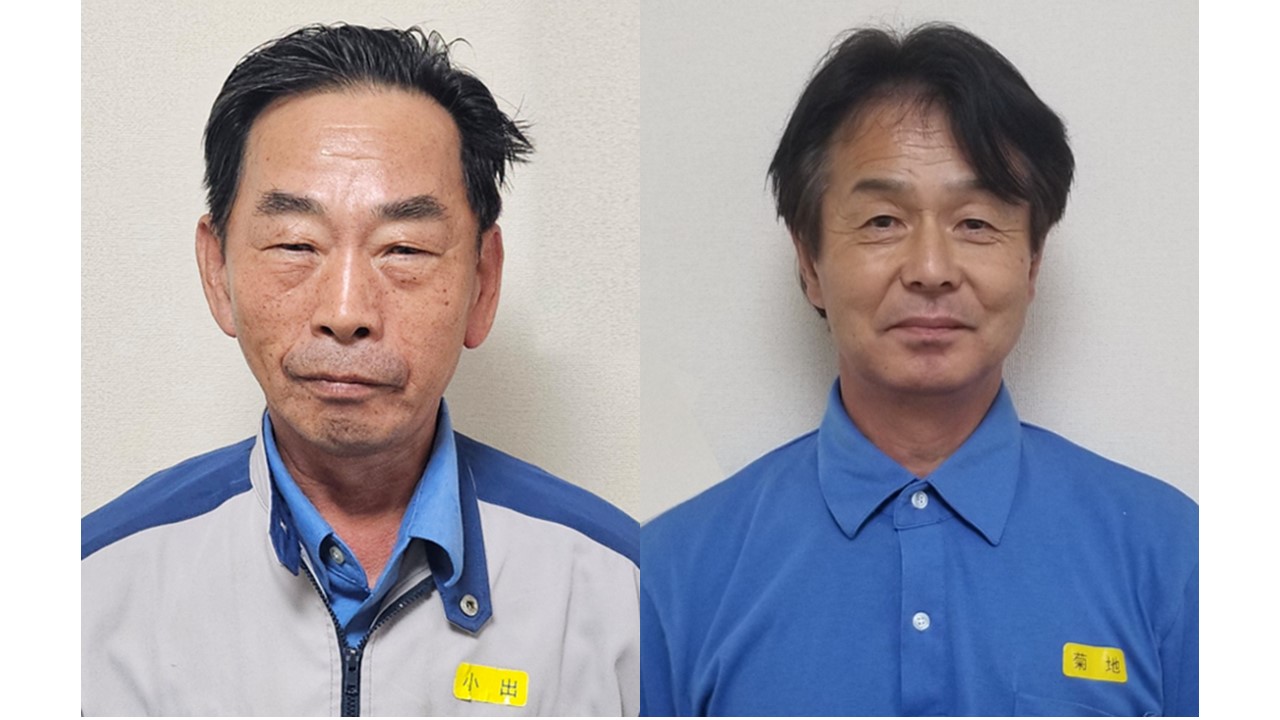 左→小出さん（アルバイト）【仕事内容：商品仕分け　　　　　　　　　　　　　　　　　　　　右→菊池さん（アルバイト）【仕事内容：商品仕分け、社内美化（構内整備）】