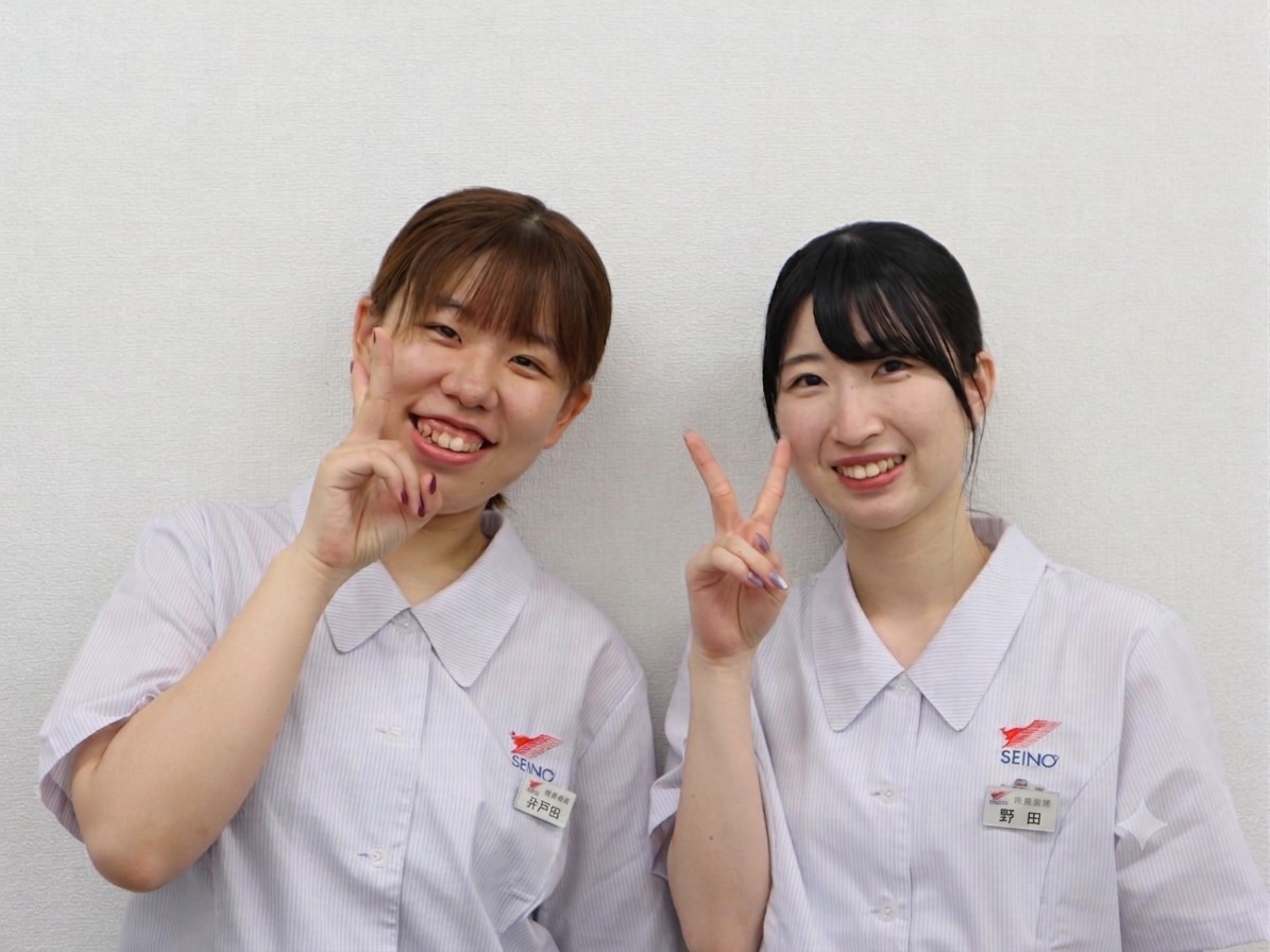 井戸田さん（左、発送）野田さん（右、営業）（2019年入社）